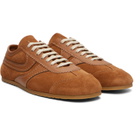 Dries Van Noten Tan Suede Sneakers