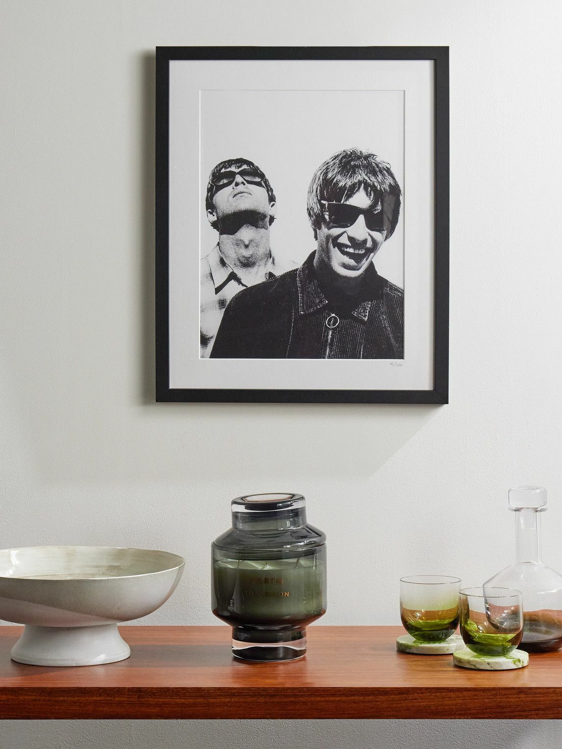 Sonic Editions - Framed 1994 Noel and Liam at the Columbia Hotel, 16" x 20"