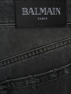 BALMAIN Regular Fit Destroyed Denim Jeans