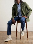 Alex Mill - Double-Breasted Garment-Dyed Bedford Cotton-Corduroy Suit Jacket - Green