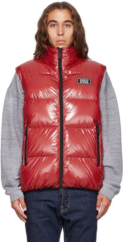 Photo: Dsquared2 Red Quilted Down Vest