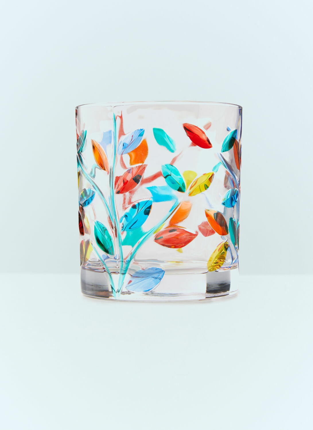 Les Ottomans Set Of Four Floral Crystal Tumblers