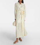 Plan C Belted silk shirtdress