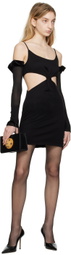 Puppets and Puppets Black Michael Stars Edition Twist Front Minidress