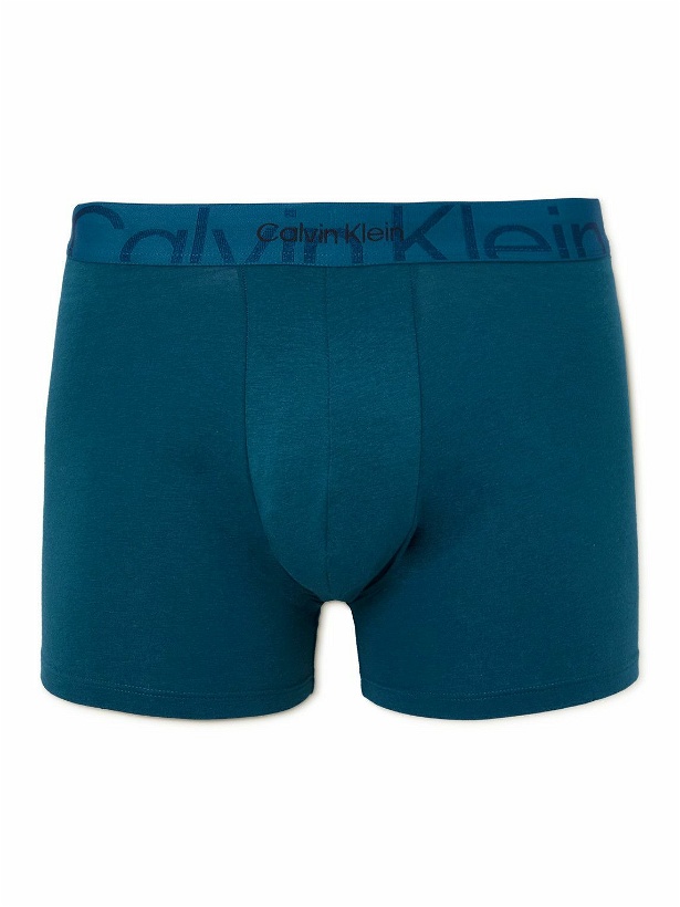 Photo: Calvin Klein Underwear - Icon Stretch-Cotton Boxer Briefs - Blue