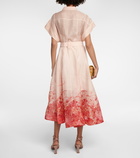 Zimmermann - High Tide floral silk and linen midi dress