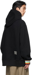 NAMESAKE Black Contrast Rib Hoodie