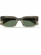 Mr Leight - Maverick S Rectangular-Frame Acetate and Gunmetal-Tone Sunglasses