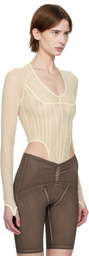 KNWLS Yellow Haze Mesh Bodysuit