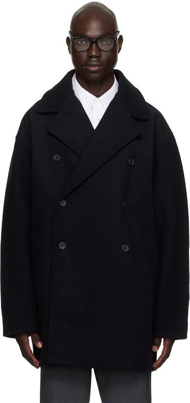 Photo: Calvin Klein Black Double-Breasted Coat