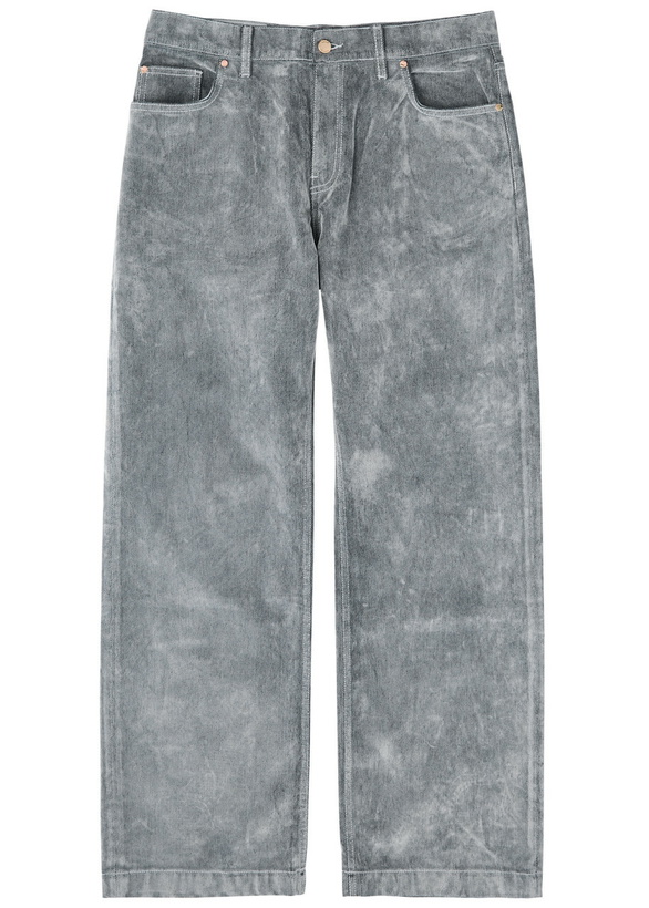 Photo: Casablanca Peach Straight-leg Brushed Jeans Grey