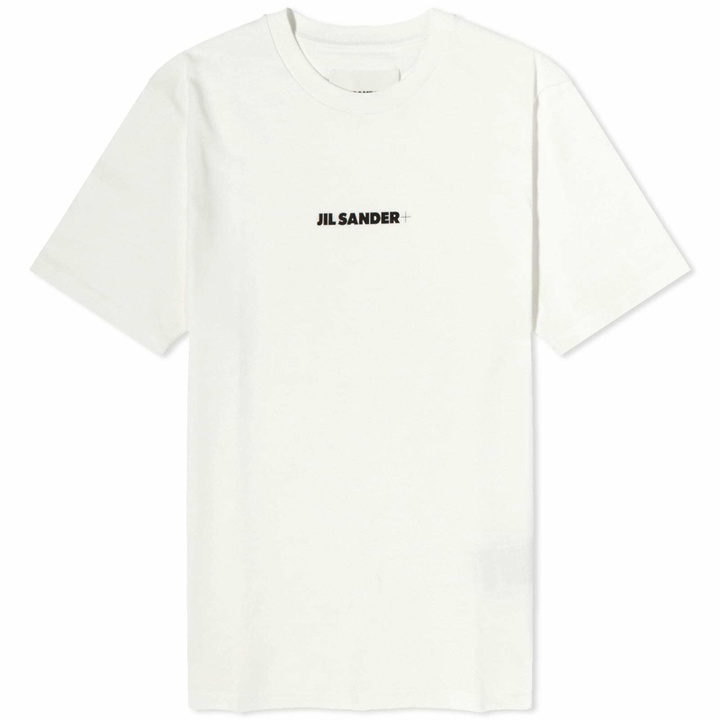 Photo: Jil Sander Women's Plus T-Shirt With Front Logo in Porcelain
