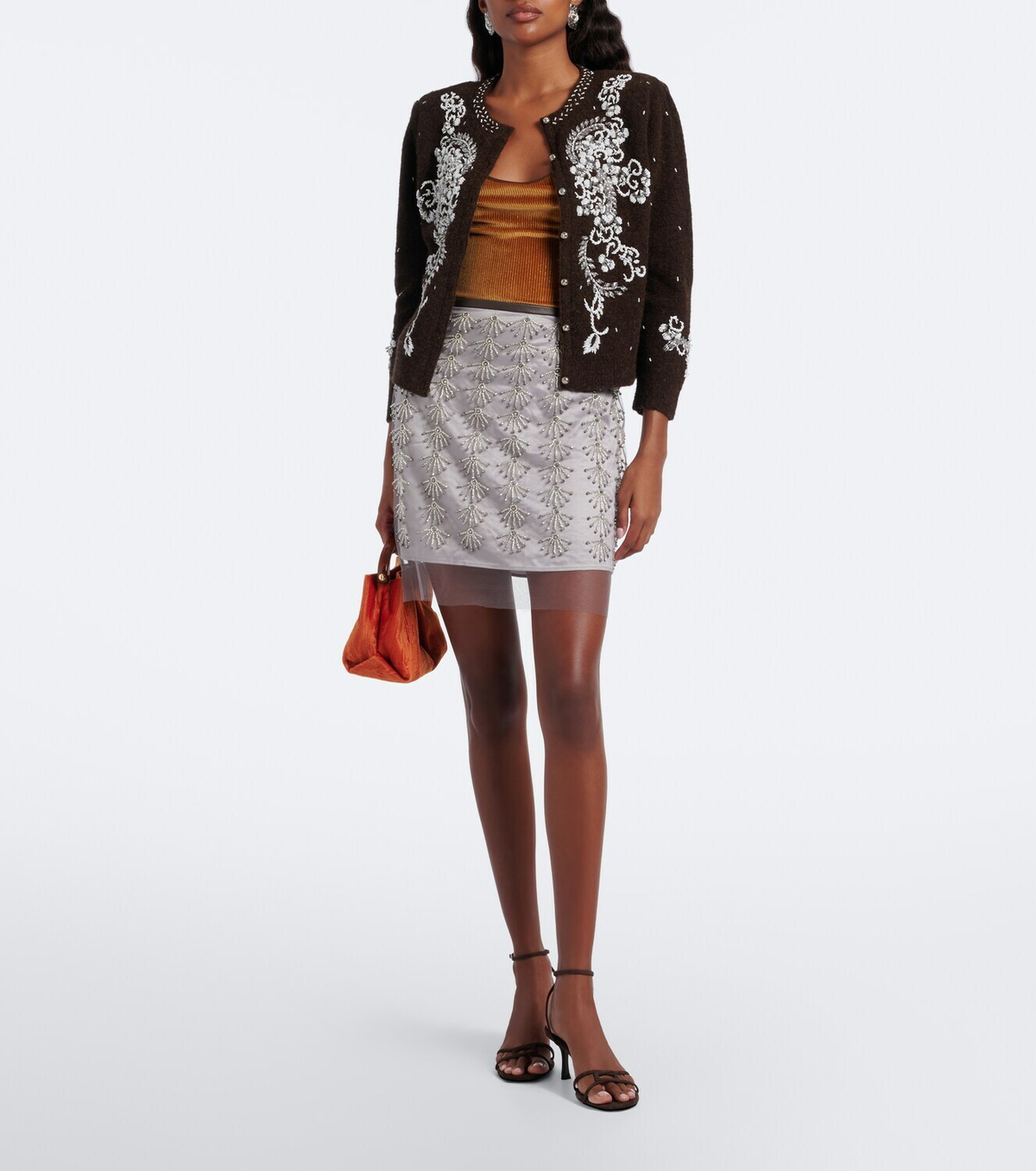 Jacques Wei Beaded wool-blend cardigan