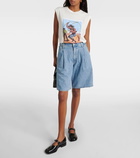 Agolde Ellis mid-rise denim Bermuda shorts