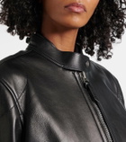 Tom Ford Cropped leather biker jacket