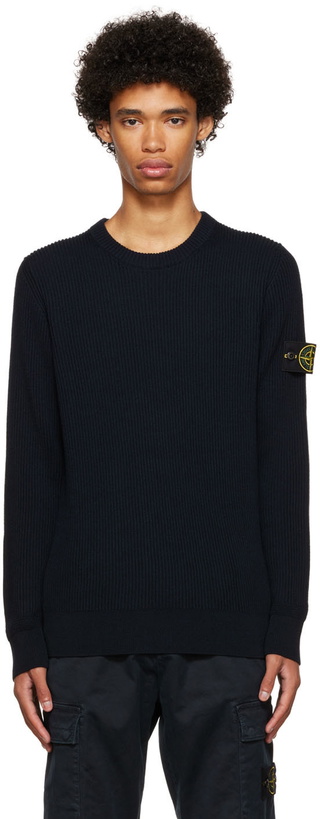 Photo: Stone Island Navy Wool Sweater