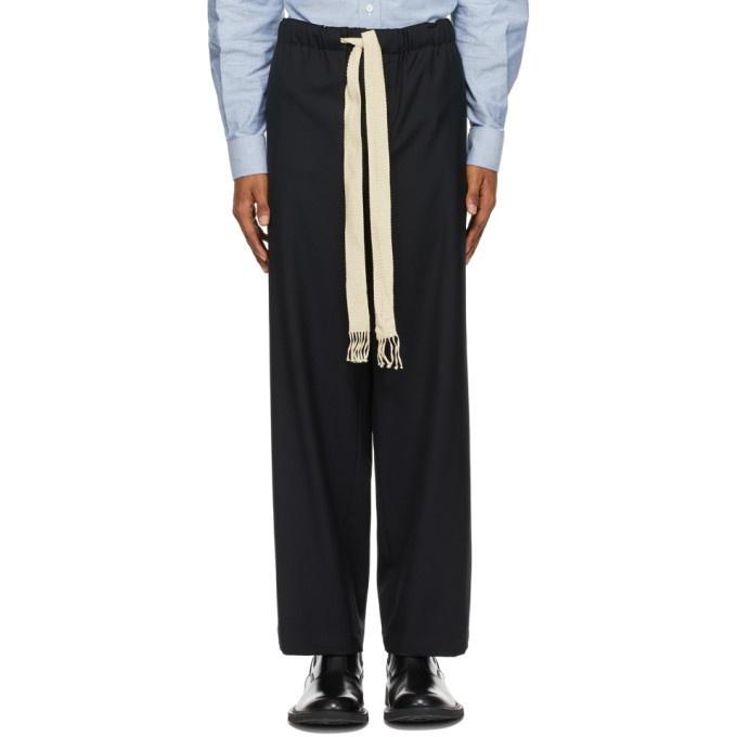 Photo: Loewe Black Wool Drawstring Trousers