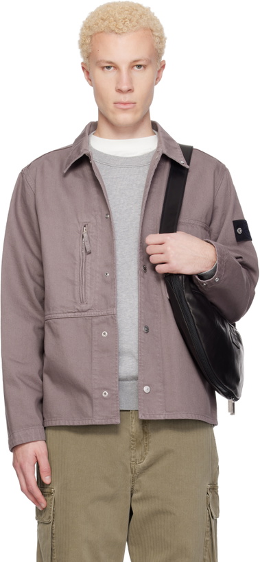 Photo: Stone Island Purple 1200001 Light Bull Denim Jacket
