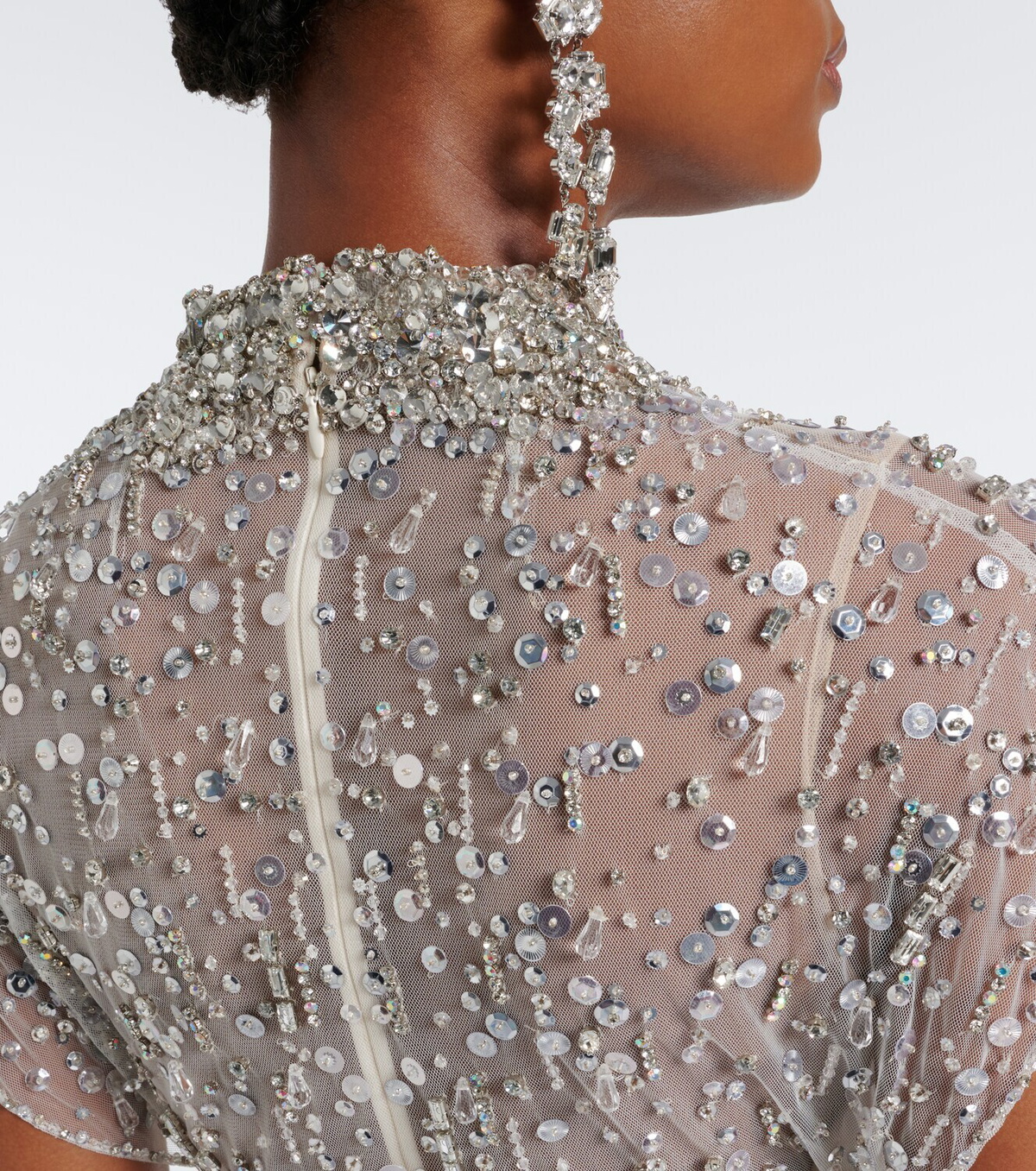 Jenny Packham Crystal Drop embellished gown