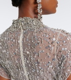 Jenny Packham Crystal Drop embellished gown