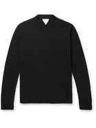 Bottega Veneta - Ribbed Wool and Cashmere-Blend Sweater - Black