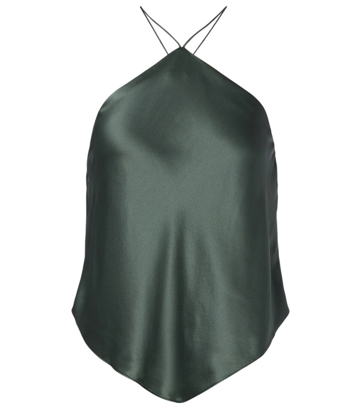 Photo: The Sei Halterneck silk charmeuse top