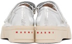 Marni Silver Leather Mary Jane Sneakers