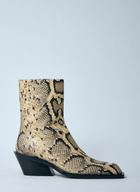 Jil Sander Snakeskin Embossed Leather Boots