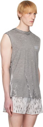 OVER OVER Gray Easy Collagenic Tank Top