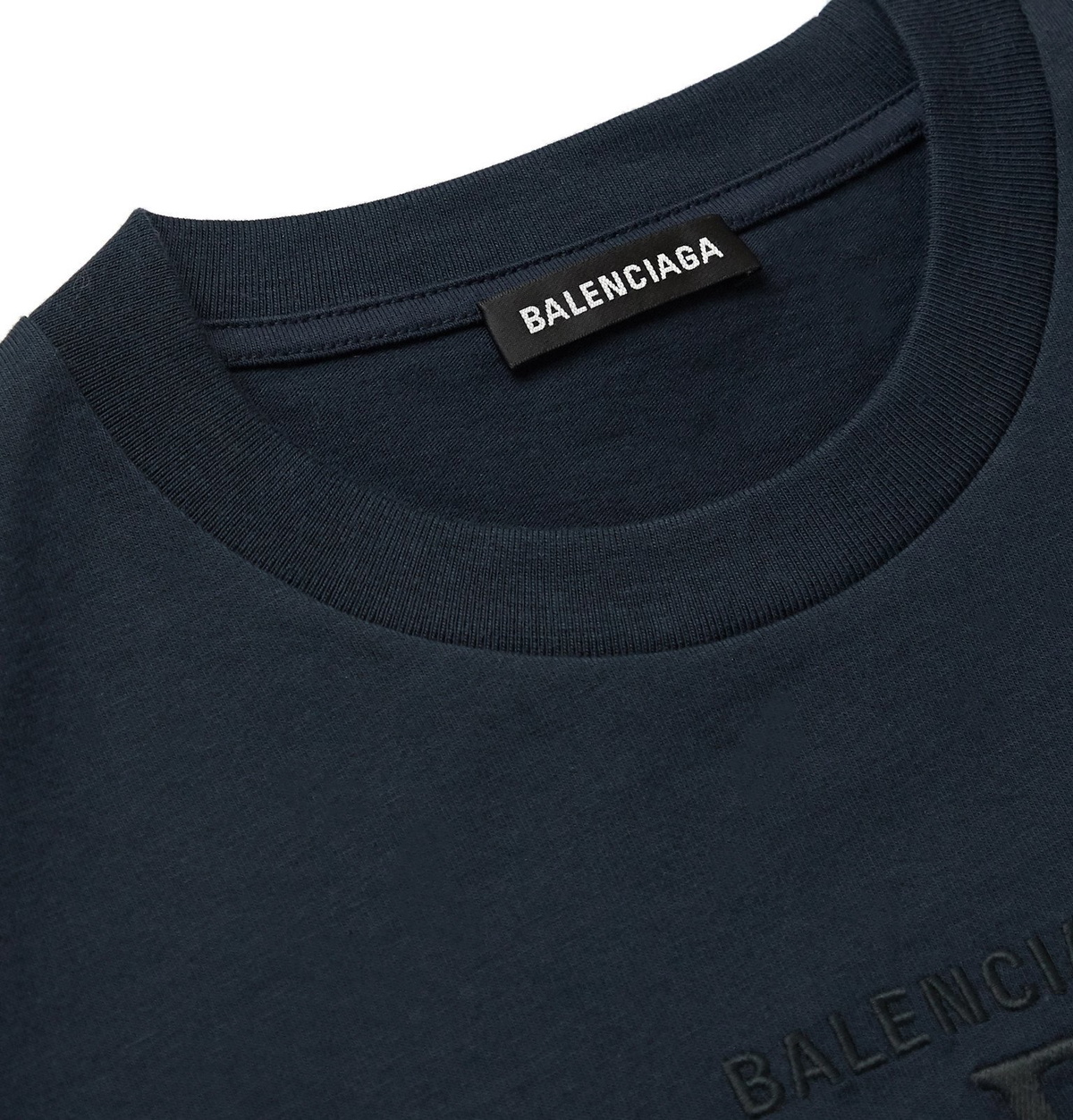Balenciaga - Paris Flag Logo-Embroidered Cotton-Jersey T Balenciaga - Paris Flag Logo-Embroidered Cotton-Jersey T