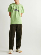 Stussy - Logo-Print Garment-Dyed Cotton-Jersey T-Shirt - Green