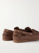TOM FORD - Robin Full-Grain Nubuck Boat Shoes - Brown