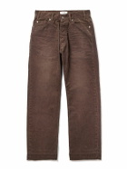 CELINE - Wesley Straight-Leg Cotton-Corduroy Trousers - Brown