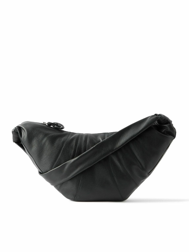 Photo: LEMAIRE - Croissant Large Panelled Full-Grain Leather Messenger Bag