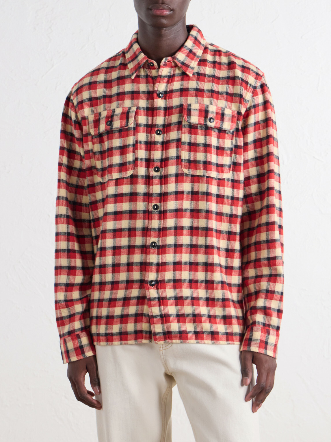 RRL - Matlock Checked Cotton-Flannel Shirt - Red