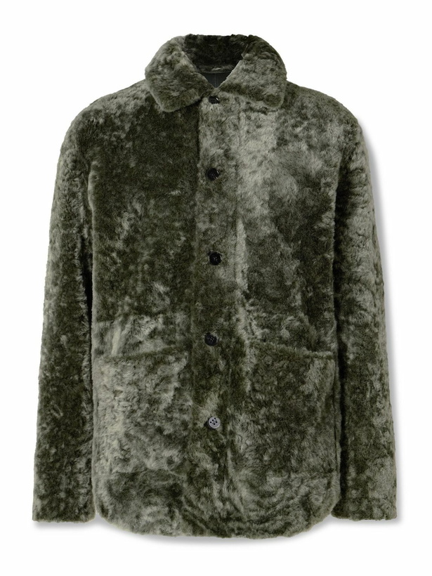 Photo: Jil Sander - Reversible Shearling Jacket - Green