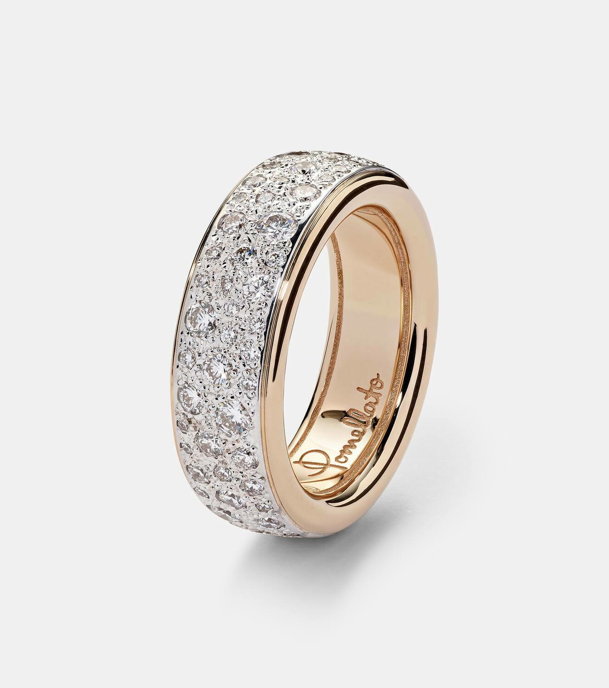 Pomellato Iconica 18kt rose gold ring with diamonds