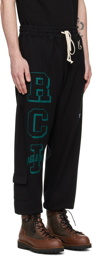 Reese Cooper Black Pinched Seam Lounge Pants