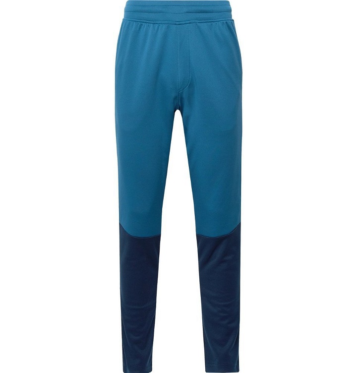 Photo: Under Armour - Recovery Tapered Celliant Tech-Jersey Track Pants - Blue