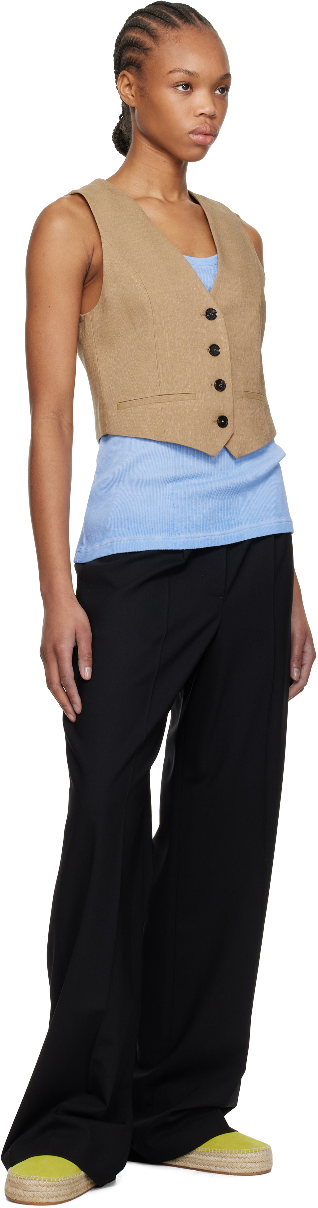 MSGM Black Pleated Trousers
