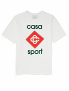 Casablanca - Casa Sport Printed Organic Cotton-Jersey T-Shirt - White