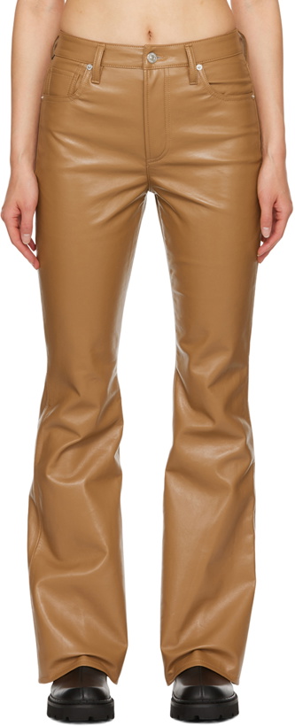Photo: Citizens of Humanity Tan Lilah Leather Pants