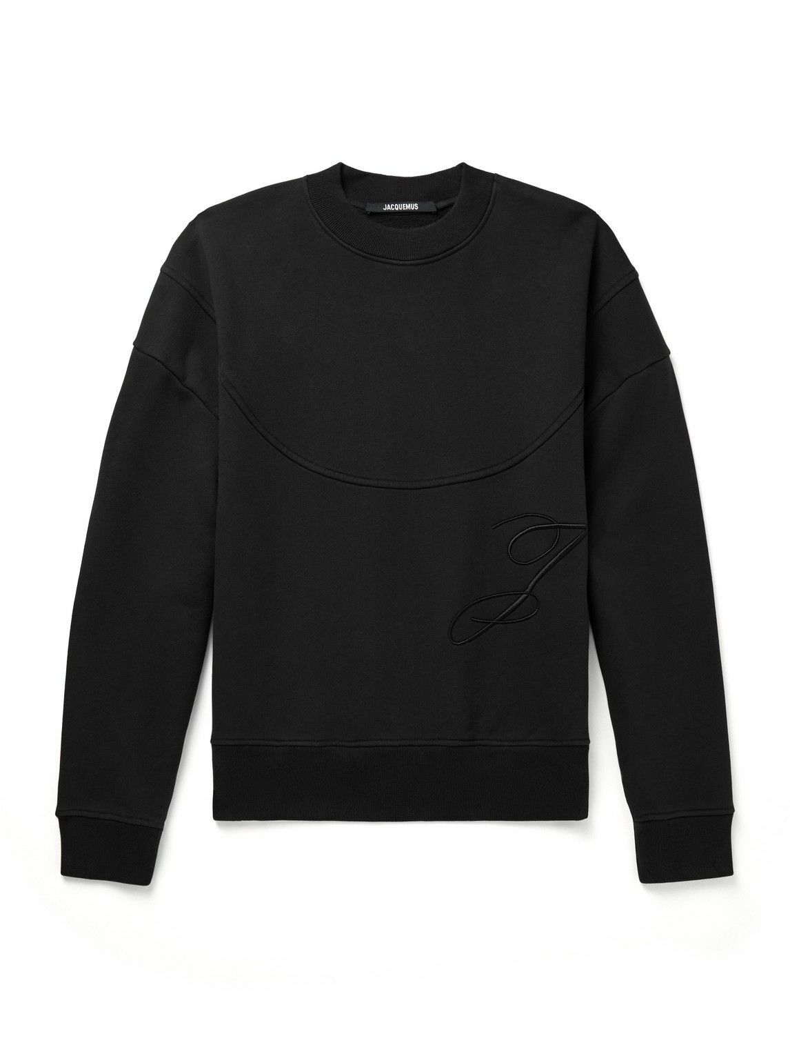 Jacquemus - Logo-Appliquéd Cotton-Jersey Half-Zip Sweatshirt