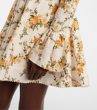 Agua by Agua Bendita Verso off-shoulder floral cotton minidress