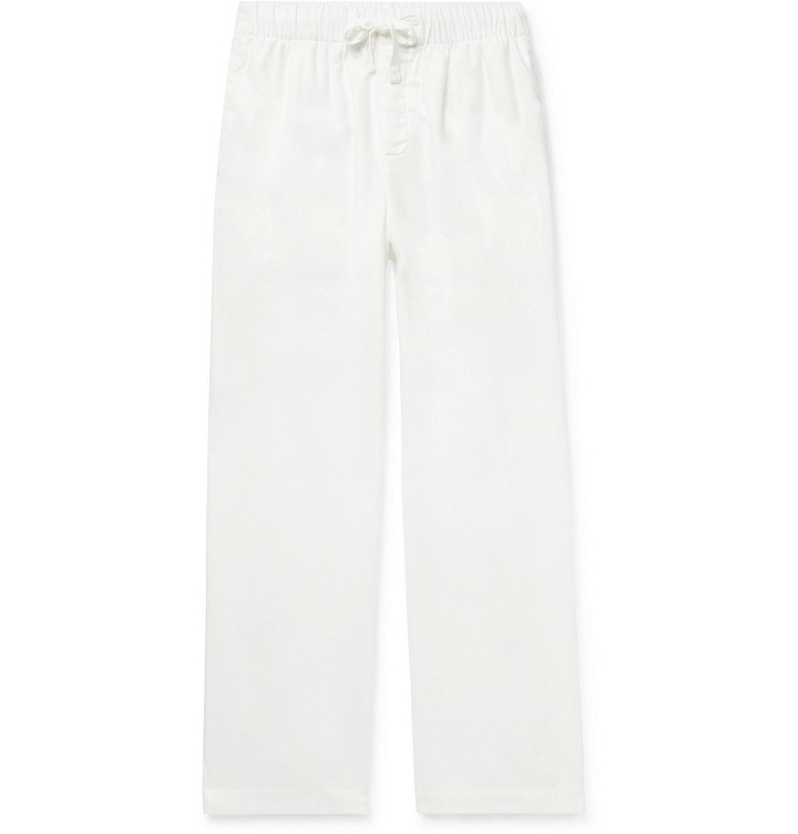 Photo: TEKLA - Organic Cotton-Flannel Pyjama Trousers - Neutrals