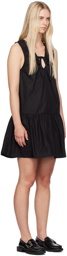 GANNI Black Dropped Waist Minidress