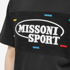 Missoni Men's Knit Sport Logo T-Shirt in Black/Heritage