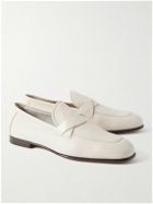 TOM FORD - Sean Full-Grain Leather Loafers - White