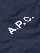 A.P.C. - Mike Logo-Print Cotton-Jersey T-Shirt - Blue