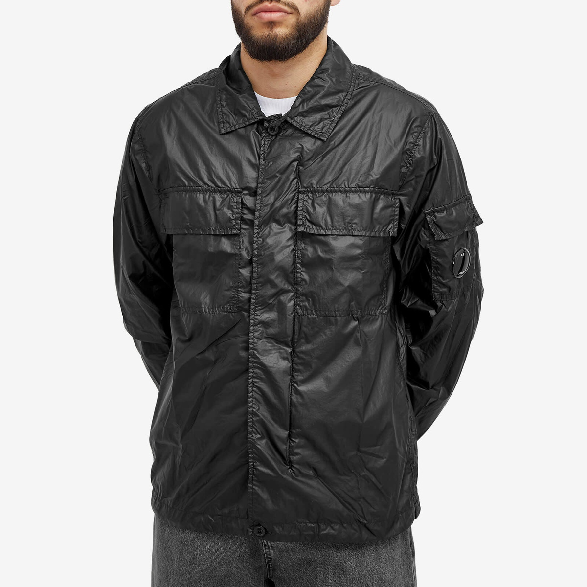 C.P. Company Men's CS II Lens Detail Shirt in Black C.P. Company